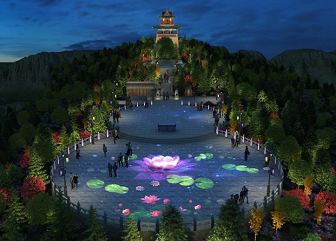 陜西佳縣白云山夜景照明規(guī)劃設(shè)計